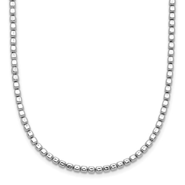 Leslie's Sterling Silver Rhodium-plated Beaded with 2in ext. Necklace Lester Martin Dresher, PA