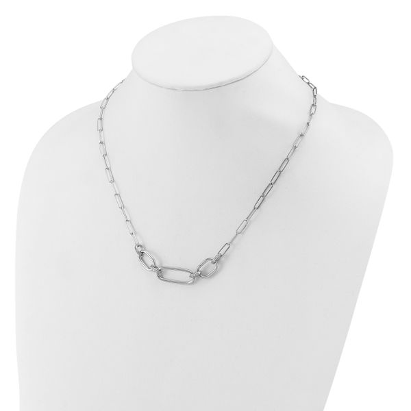 Leslie's Sterling Silver Rh-plated Polished CZ with 2in ext. Necklace Image 3 Minor Jewelry Inc. Nashville, TN