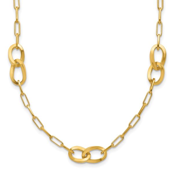 Leslie's Sterling Silver Gold-plated Fancy Link with 1in ext. Necklace William Jeffrey's, Ltd. Mechanicsville, VA
