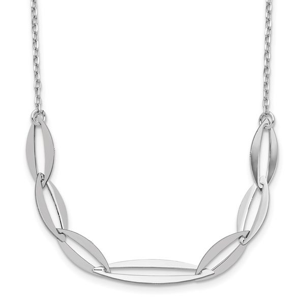 Leslie's Sterling Silver Rhodium-plated with 1.5in ext. Necklace L.I. Goldmine Smithtown, NY