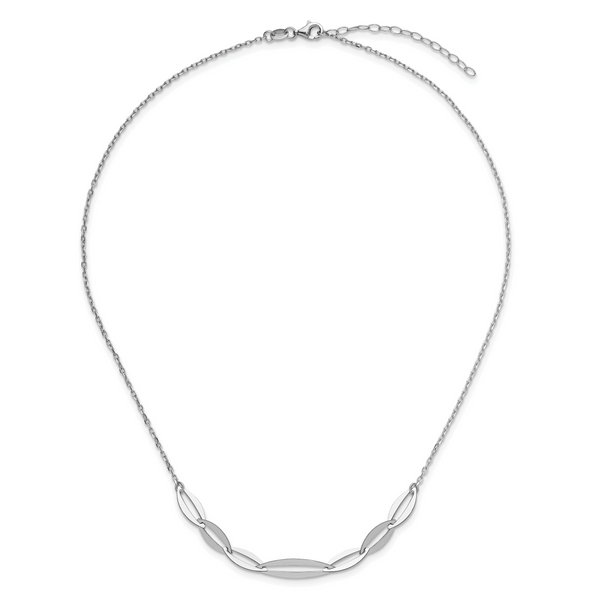 Leslie's Sterling Silver Rhodium-plated with 1.5in ext. Necklace Image 4 K. Martin Jeweler Dodge City, KS