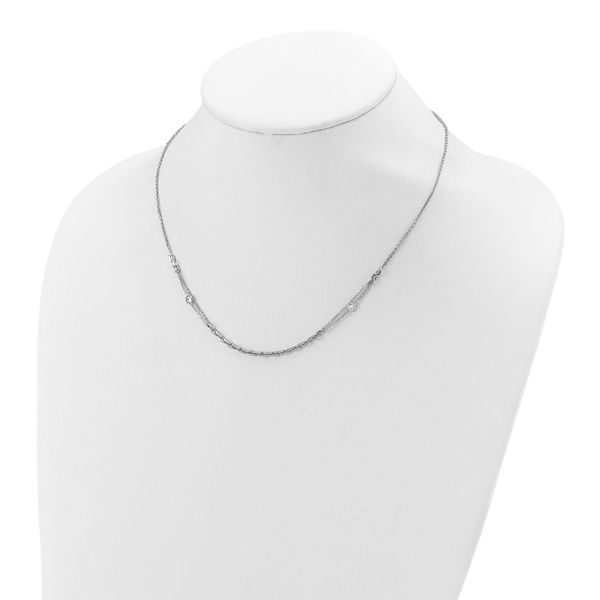 Leslie's Sterling Silver Rhodium-plated CZ with 2in ext. Necklace Image 3 Studio 107 Elk River, MN