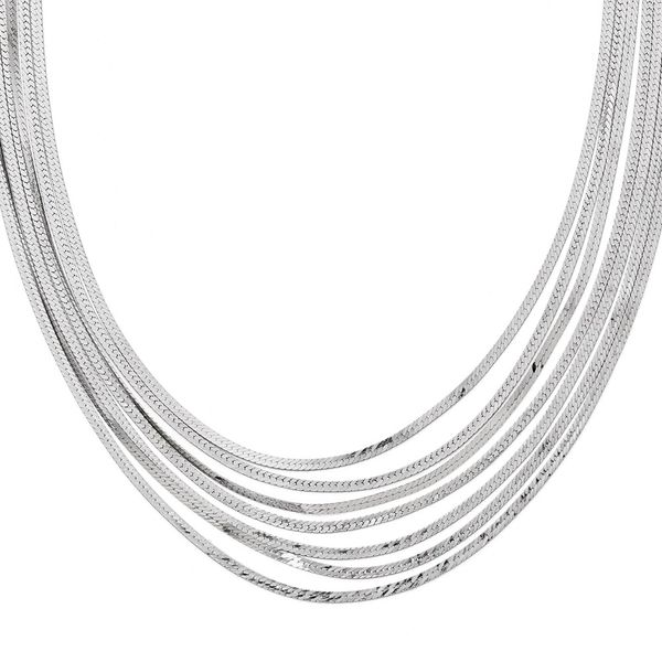 Women's Silver Bold Herringbone Chain Necklace in Sterling Silver by Quince