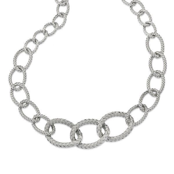 Studio Jewellery V Silver Necklace