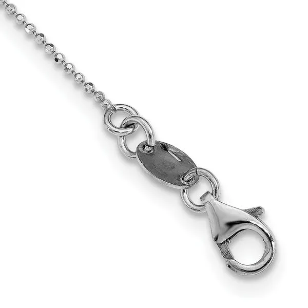 Leslie's Sterling Silver Rhodium-plated Polished Lock and Key Necklace