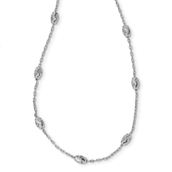 Sterling Silver Polished Textured Necklace Brummitt Jewelry Design Studio LLC Raleigh, NC
