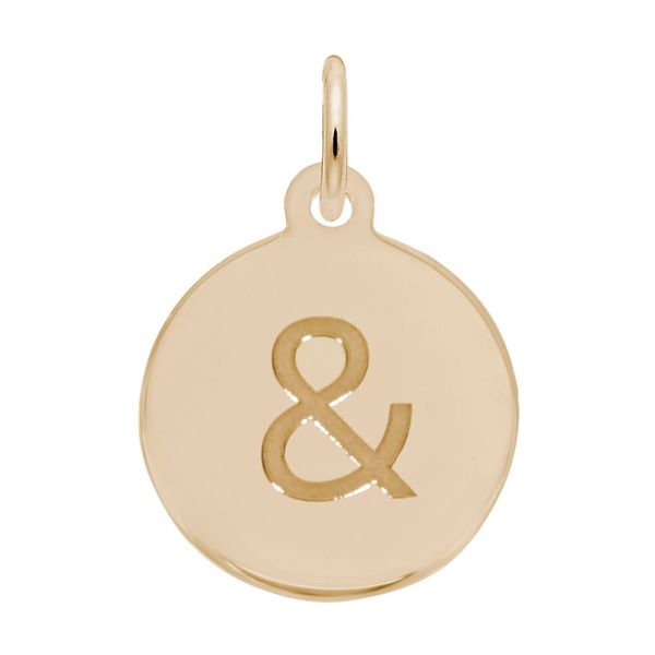 Petite Initial Disc - Ampersand Symbol Designer Jewelers Westborough, MA