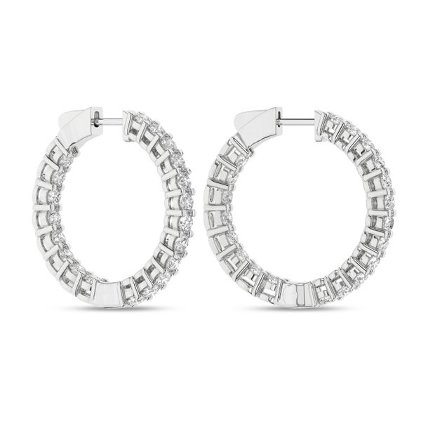 Inside Out Hoop Earrings (Round Shape) Image 4 Gala Jewelers Inc. White Oak, PA