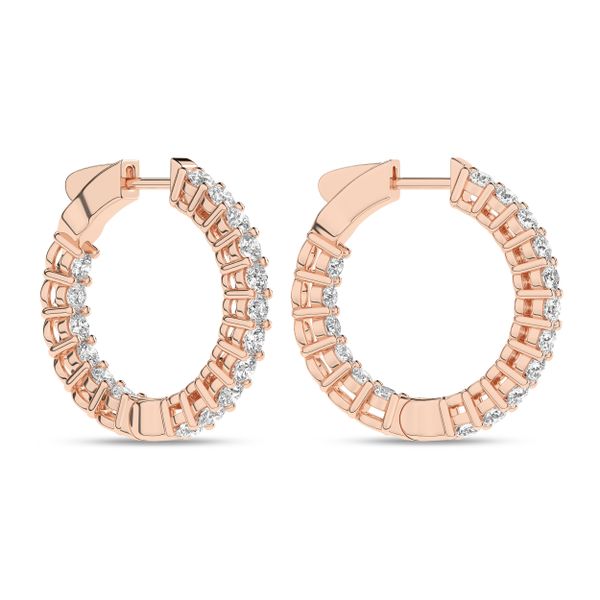 Inside Out Hoop Earrings (Round Shape) Image 3 Cellini Design Jewelers Orange, CT