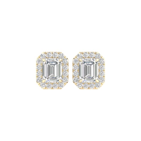 Halo Earrings (Emerald) Image 4 Gala Jewelers Inc. White Oak, PA