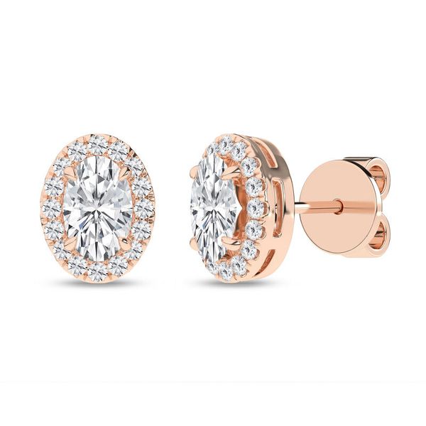 Halo Earrings (Oval) Cellini Design Jewelers Orange, CT