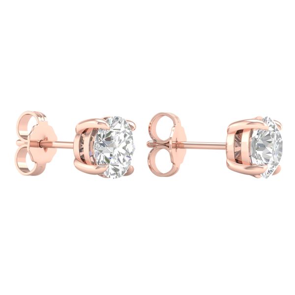 Solitaire Earrings Studs (Round) Image 3 Gala Jewelers Inc. White Oak, PA