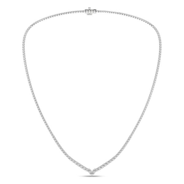 V-Shaped Semi Eternity Riviera Necklace Cellini Design Jewelers Orange, CT