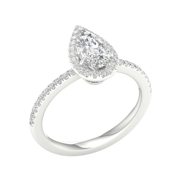 Straight Shank Halo Engagement Ring Gala Jewelers Inc. White Oak, PA