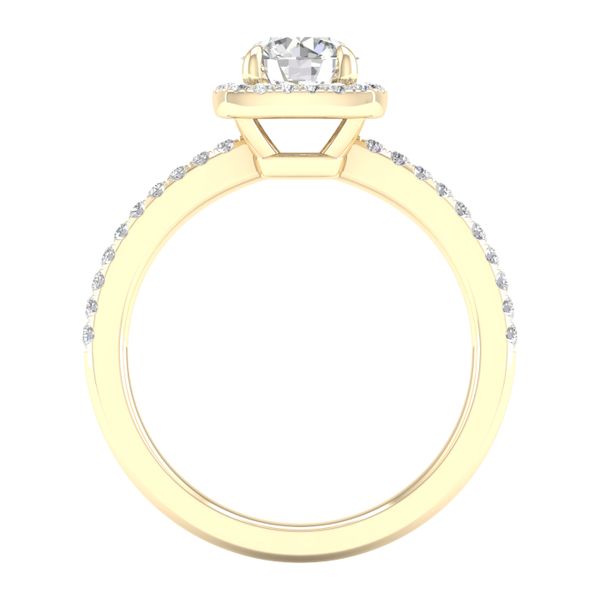 Straight Shank Halo Engagement Ring Image 4 Gala Jewelers Inc. White Oak, PA