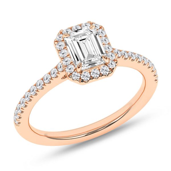 Halo Engagement Ring (Emerald) Image 2 Cellini Design Jewelers Orange, CT