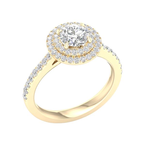 Double Halo Engagement Ring (Round) Image 2 Gala Jewelers Inc. White Oak, PA