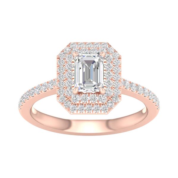 Double Halo Engagement Ring (Emerald) Cellini Design Jewelers Orange, CT