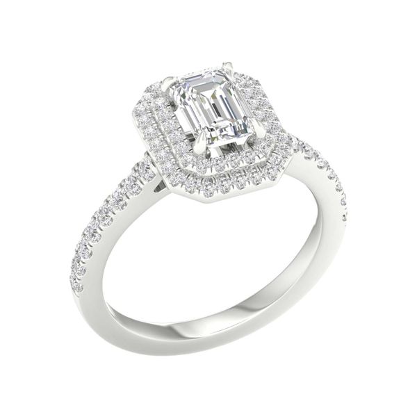 Double Halo Engagement Ring (Emerald) Image 2 Cellini Design Jewelers Orange, CT