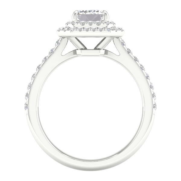 Double Halo Engagement Ring (Emerald) Image 4 Cellini Design Jewelers Orange, CT