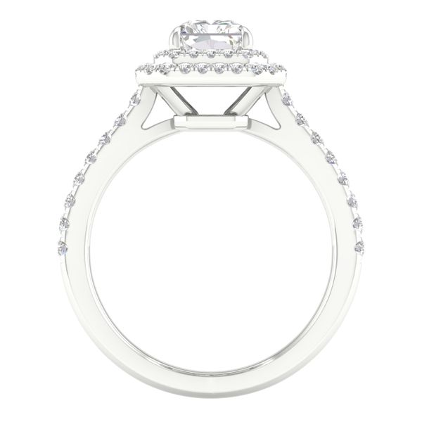 Double Halo Engagement Ring (Emerald + Radiant) Image 4 Cellini Design Jewelers Orange, CT