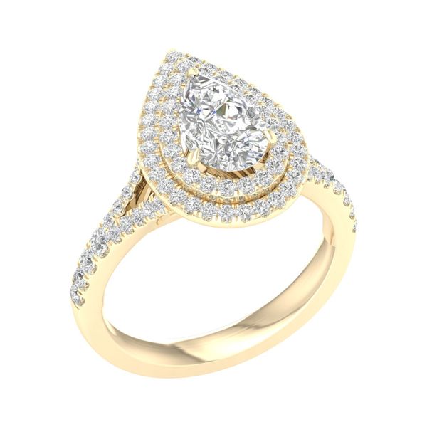 Double Halo Engagement Ring (Pear) Image 2 Cellini Design Jewelers Orange, CT