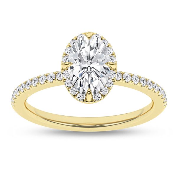 East West Prong Engagement Ring (Oval Halo) Gala Jewelers Inc. White Oak, PA