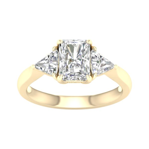 3 carat cushion and radiant cut moissanite and diamond engagement ring – J  Hollywood Designs