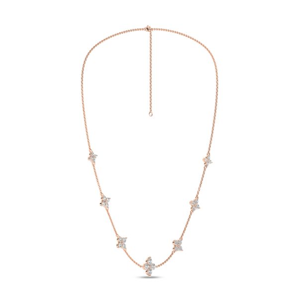 Diamond Petals Station Necklace Image 2 Cellini Design Jewelers Orange, CT