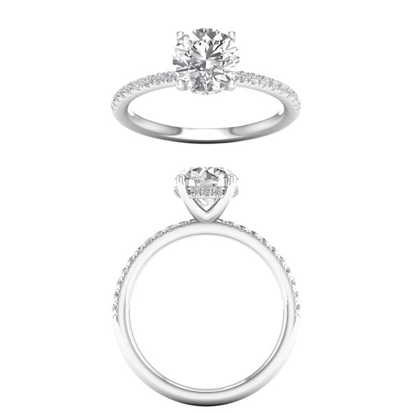 Hidden Halo Engagement Ring (Round) Gala Jewelers Inc. White Oak, PA