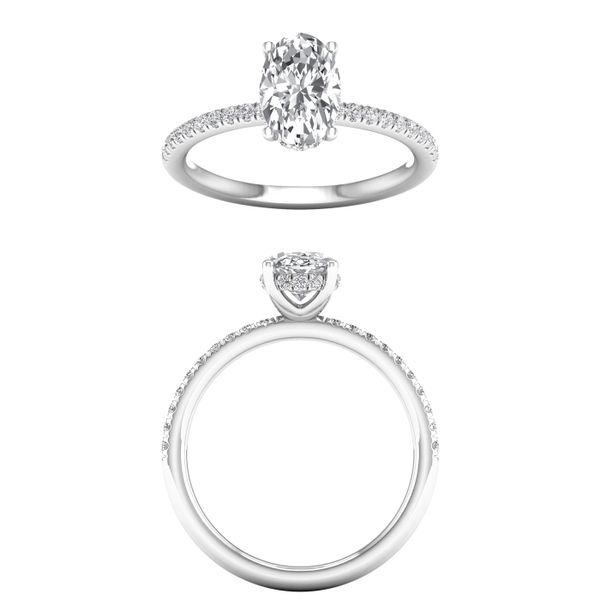 Hidden Halo Engagement Ring (Oval) Image 2 Cellini Design Jewelers Orange, CT