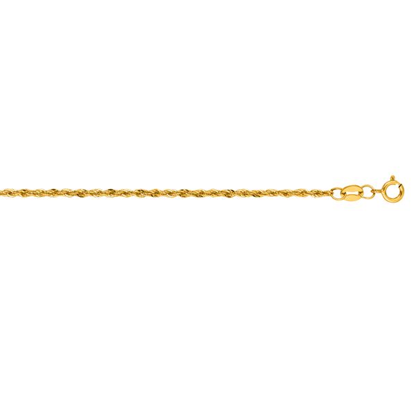 10K Gold 1.5mm Diamond Cut Lite Rope Chain  Avitabile Fine Jewelers Hanover, MA