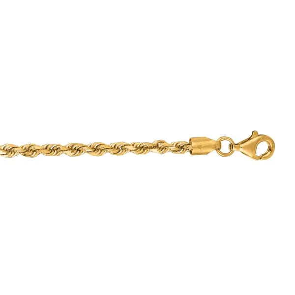 10K Gold 2.75mm Solid Diamond Cut Royal Rope Chain, Ware's Jewelers