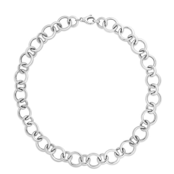 Silver Round Link Chain Fairfield Center Jewelers Fairfield, CT