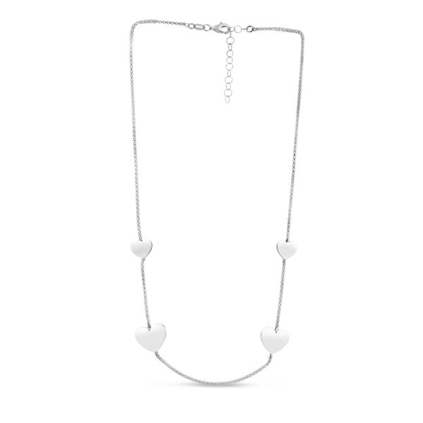 Silver Heart Station Chain Carroll / Ochs Jewelers Monroe, MI
