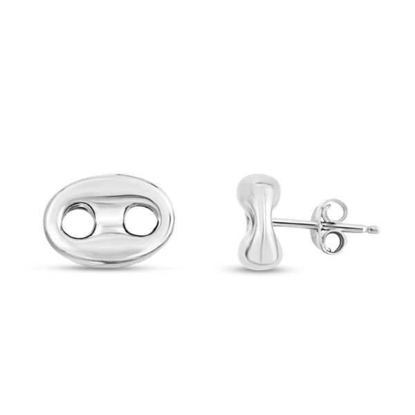 Silver Puffed Mariner Studs Enchanted Jewelry Plainfield, CT