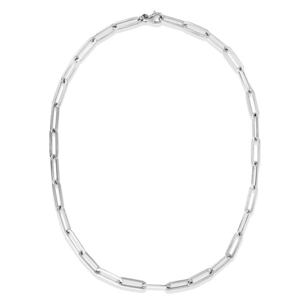 Silver 6MM Flat Paperclip Link Chain Necklace Avitabile Fine Jewelers Hanover, MA