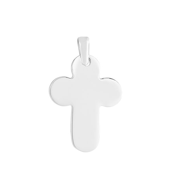 Silver Chunky Rounded Cross Pendant Meritage Jewelers Lutherville, MD