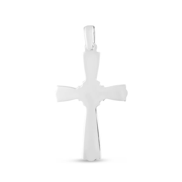 Silver Fleur De Li Cross Pendant Thomas A. Davis Jewelers Holland, MI
