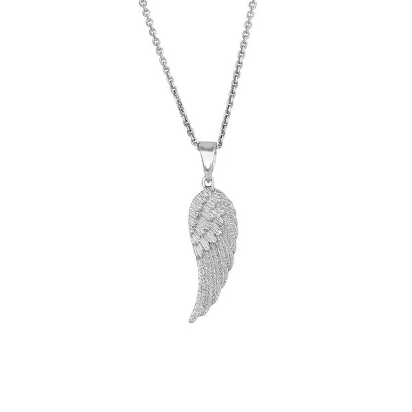 Royal Chain Silver Angel Wing Necklace AGP1683-18 | The Jewelry