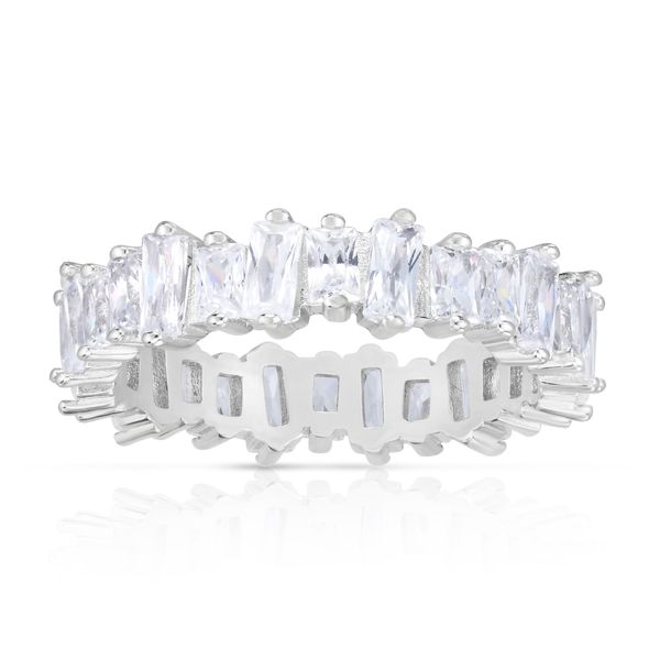 Silver White CZ Scatterd Baguette Ring  Comstock Jewelers Edmonds, WA