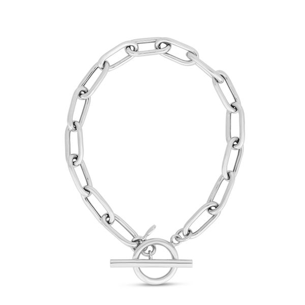 Silver Paperclip Toggle Necklace Avitabile Fine Jewelers Hanover, MA