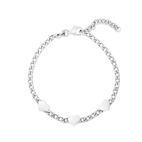 Silver Heart Chain Bracelet Palomino Jewelry Miami, FL