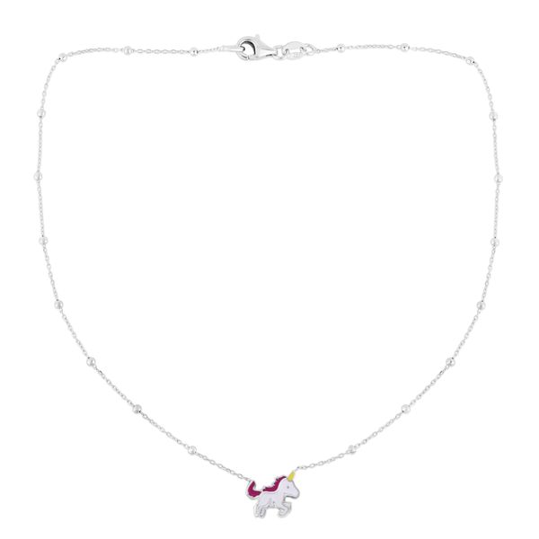 Silver Enamel Unicorn Necklace Alan Miller Jewelers Oregon, OH