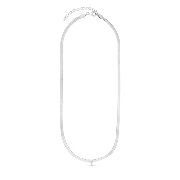 Silver Y CZ Initial Necklace Karen's Jewelers Oak Ridge, TN