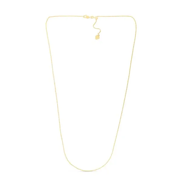14K Gold 0.95mm Adjustable Rope Chain