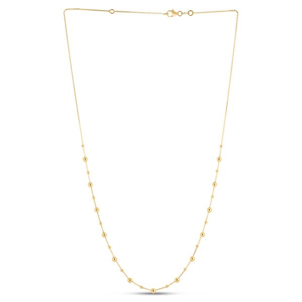 14K Gold Bead Station Necklace Mueller Jewelers Chisago City, MN
