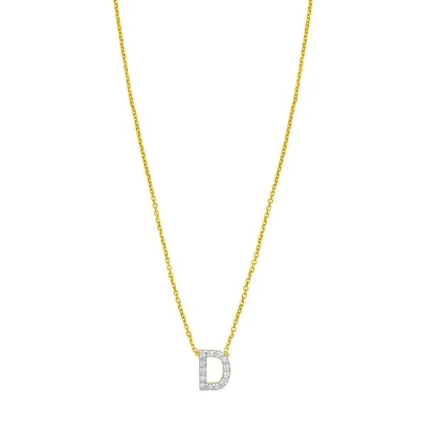 Royal Chain 14K Mini Diamond D Initial CD18801-18 Spath Jewelers