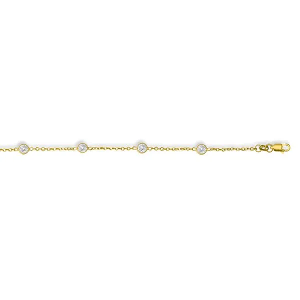 Cz station hot sale necklace 14k