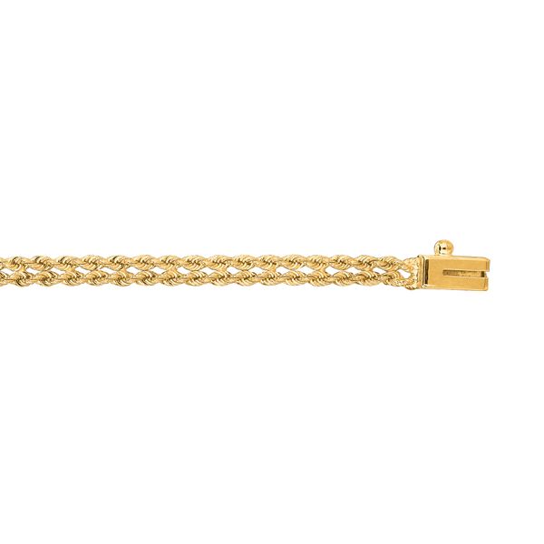14K Gold 3.4mm Multi-Row Rope Chain Bracelet Midtown Jewelers Herndon, VA